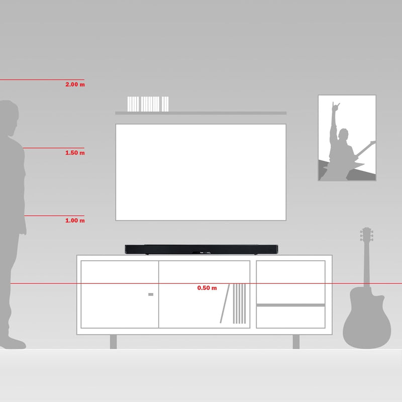 Teufel CINEBAR LUX Soundbar mit Integriertem Subwoofer, Dolby Audio, Dynamore 3D-Cineastischer-Klang