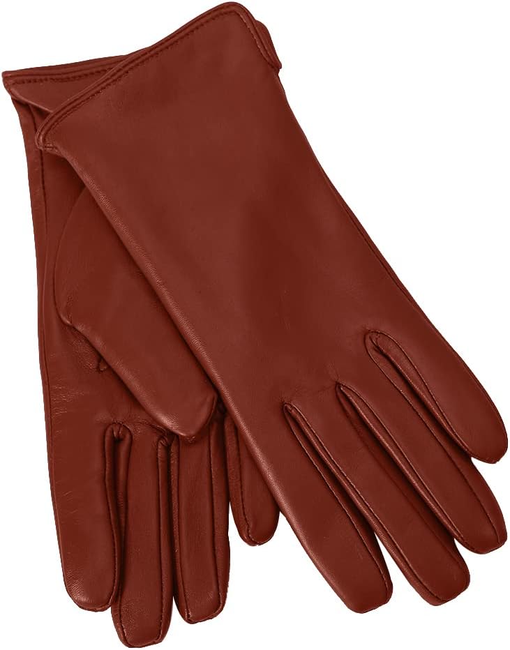 MGGM collection Damen Lederhandschuhe Kaschmir gefüttert, XXL R&amp;