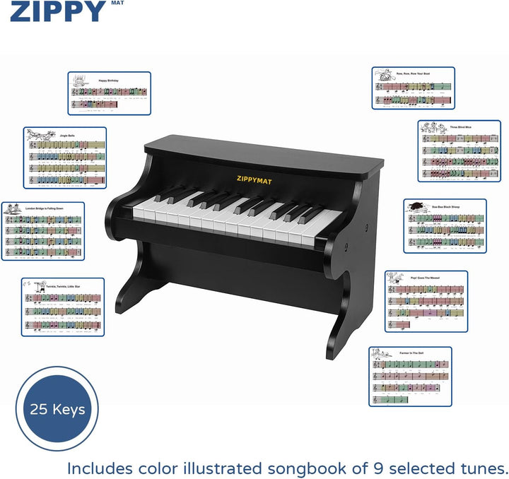 ZIPPY MAT Kinder Klavier Tastatur, 25 Tasten Digitalpiano für Kinder, Mini Musik Lerninstrument Spie