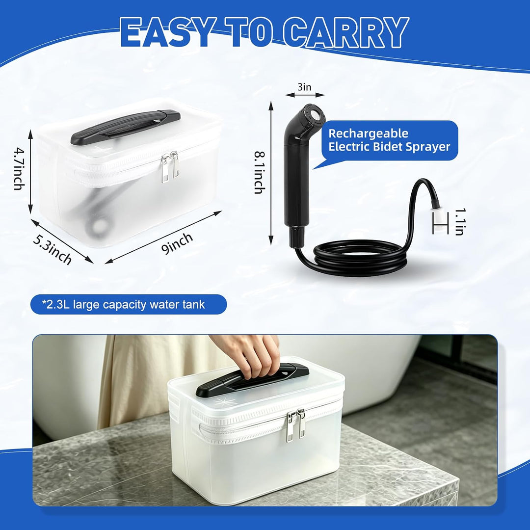 Portable Bidet, 2.3LElektrisch Bidet, Reise Bidet Handbrause | Bidet Portátil, 3 Modu Presaun Bee ni