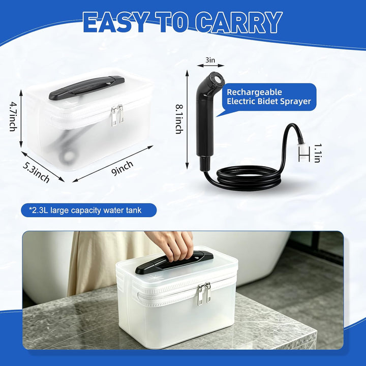 Portable Bidet, 2.3LElektrisch Bidet, Reise Bidet Handbrause | Bidet Portátil, 3 Modu Presaun Bee ni