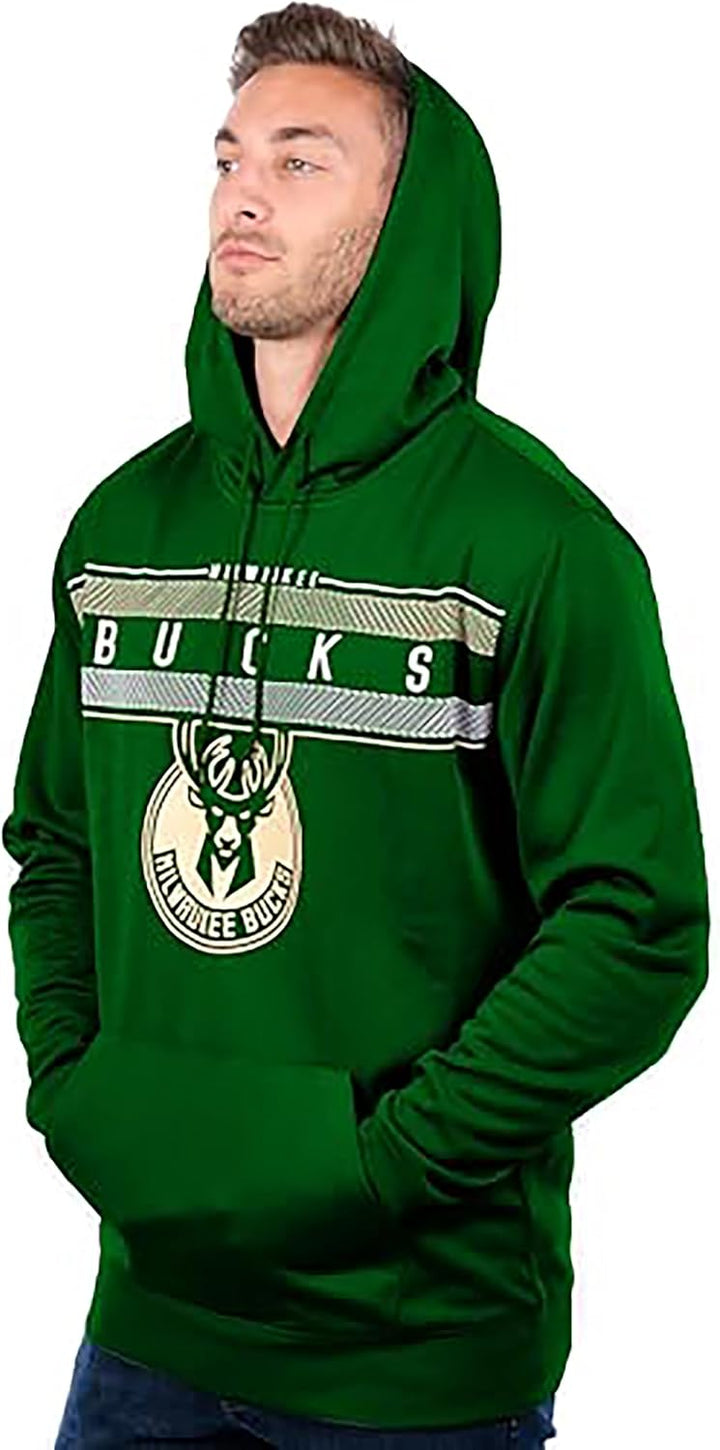 NBA Herren Fleece Hoodie Pullover Sweatshirt Poly Midtown, Herren, Midtown Hoodie XL Grün, XL Gr