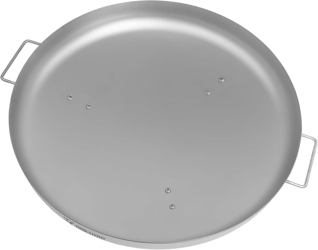 BBQ-Toro Edelstahl Feuerschale Ø 70 cm | Silber | Outdoor Feuerstelle mit DREI Standbeinen und Zwei