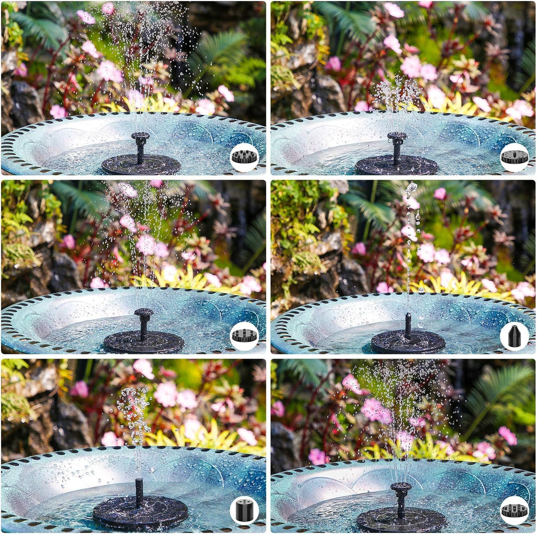 AISITIN Solar Springbrunnen für Aussen,2.5W Solarbrunnen Teichpumpe 2PCS mit Panel Wasserpumpe Schwi