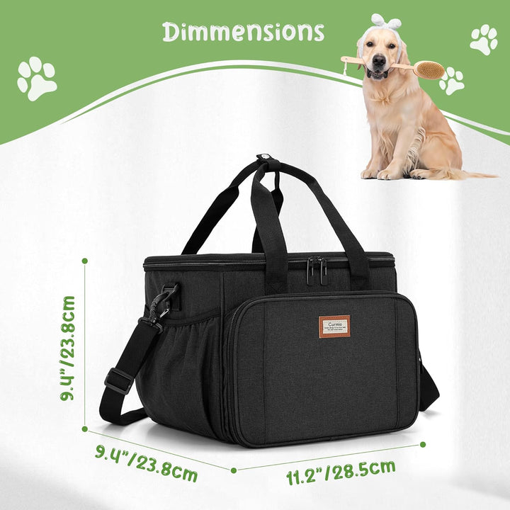 CURMIO Hundepflegetasche, Haustierpflege Tasche, Organizer Tragetasche für Hundepflegezubehör, Hunde