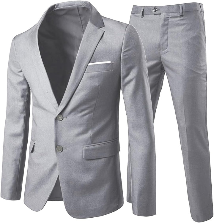 Allthemen Anzug Herren Anzug 2 Teilig Slim Fit Herrenanzug Hochzeit Anzüge Herren Modern Sakko für B