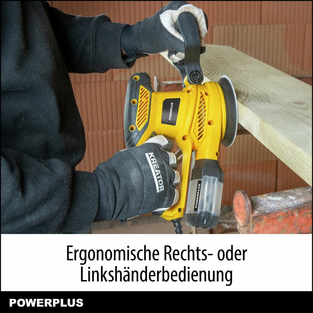 Powerplus Exzenterschleifer POWX04710 - Exzenterschleifer 450W Ø 125mm - 6 Acc.
