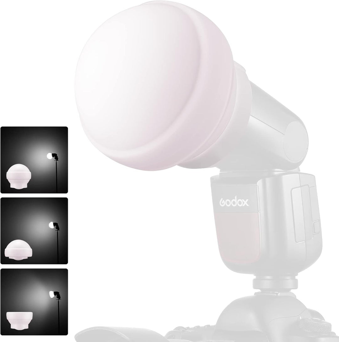 Godox AK-R22 Diffusion Dome,Zusammenklappbarer Lichtformer aus Silikonmaterial,für Godox Rundkopfbli
