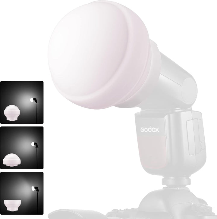 Godox AK-R22 Diffusion Dome,Zusammenklappbarer Lichtformer aus Silikonmaterial,für Godox Rundkopfbli