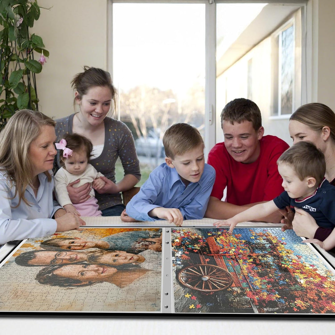 Nariolar Puzzle Aufbewahrungsordner für 1000 Teile – 24 HD-Taschen, Platz für 48 Puzzles, tragbar –