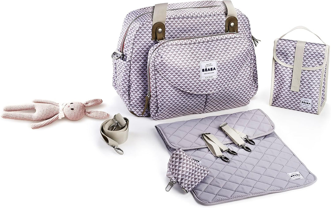 Béaba – Wickeltasche Genève II – Modulierbar, vielfältige Staumöglichkeiten – Vordertasche, Wickelun