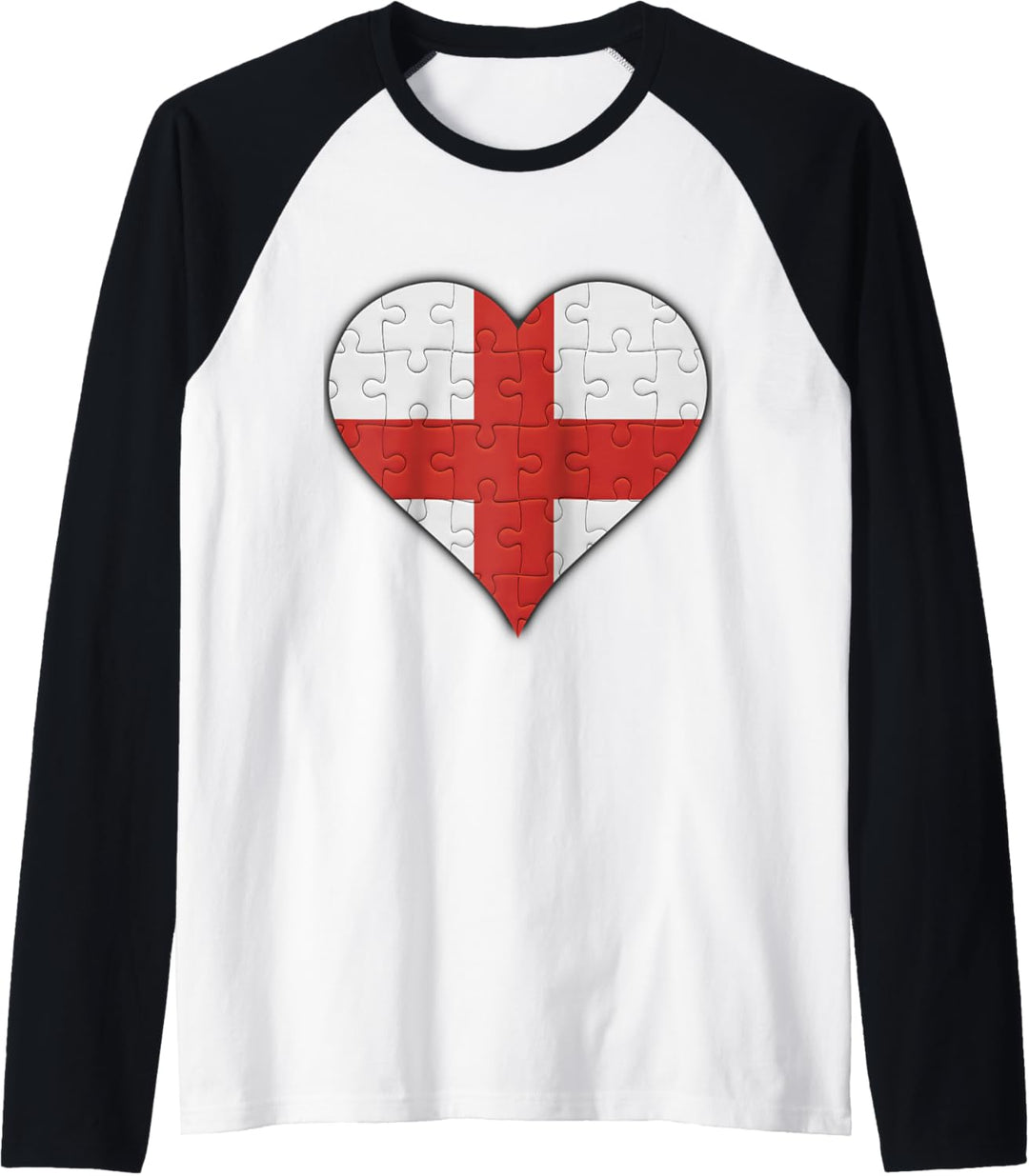England Englisch Flagge Herz Raglan