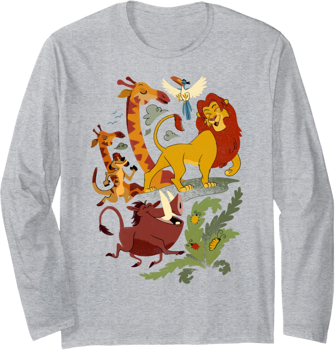 Disney Lion King Friends Animated Portrait Langarmshirt