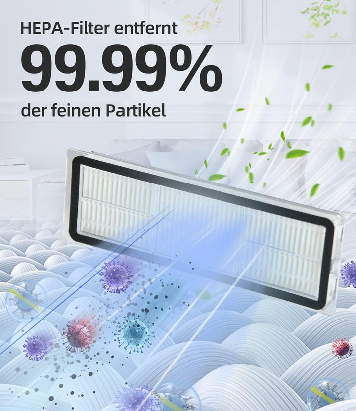 18 Stück Zubehör für Dreame L10s / L10 Ultra Saugroboter mit 1 Hauptbürste 6 Wischtücher 4 Filter 6