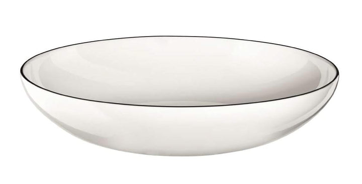 à table ligne noire Pasta-/Suppenteller 22 cm, Weiss