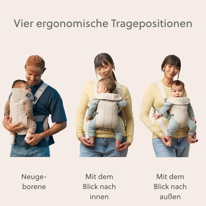 BabyBjörn Babytrage Mini, 3D-Netzstoff, Creme
