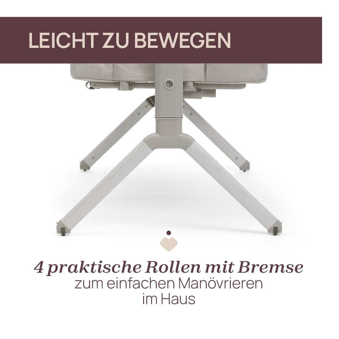 Chicco Next2Me Armonia Baby Beistellbett, aufklappbare Seitengitter, 11 Höhenstufen, höhenverstellba