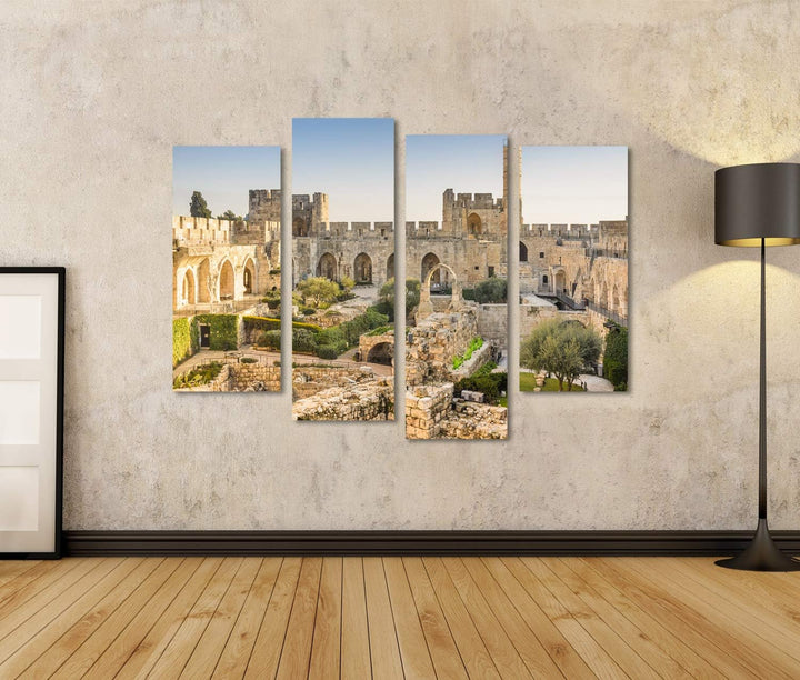 islandburner Bild auf Leinwand Jerusalem Israel Am Davidsturm Bilder Wandbilder Poster Leinwand 130x