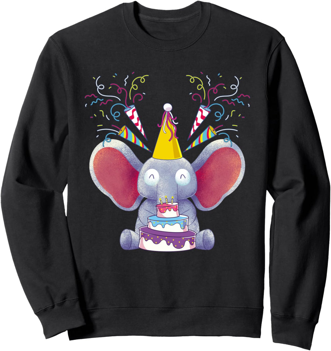 Kinder Geburtstag Afrika Zoo Tier Party Baby Elefant Sweatshirt