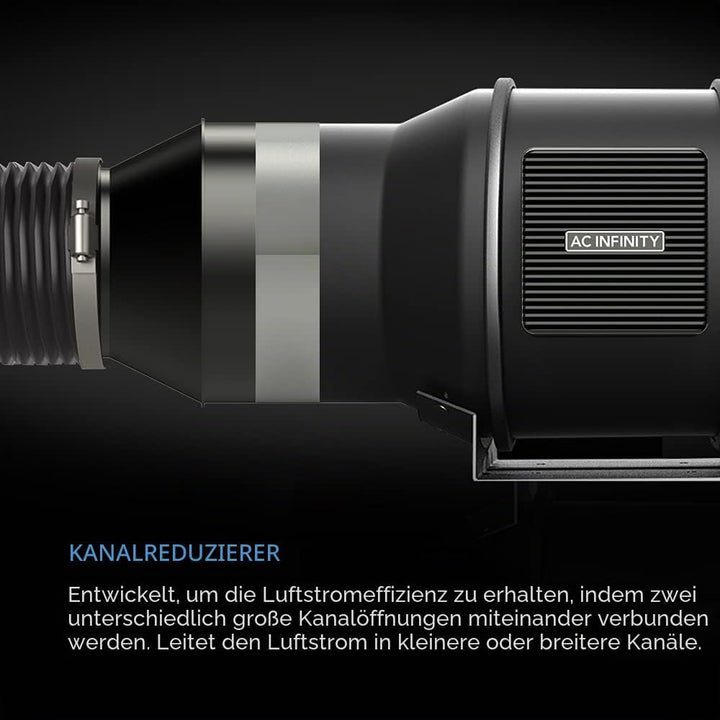 AC Infinity Rohradapter 200 mm auf 150 mm – Reduzier-/Erweiterungsstück für Lüftungsrohre in Grow-Ze