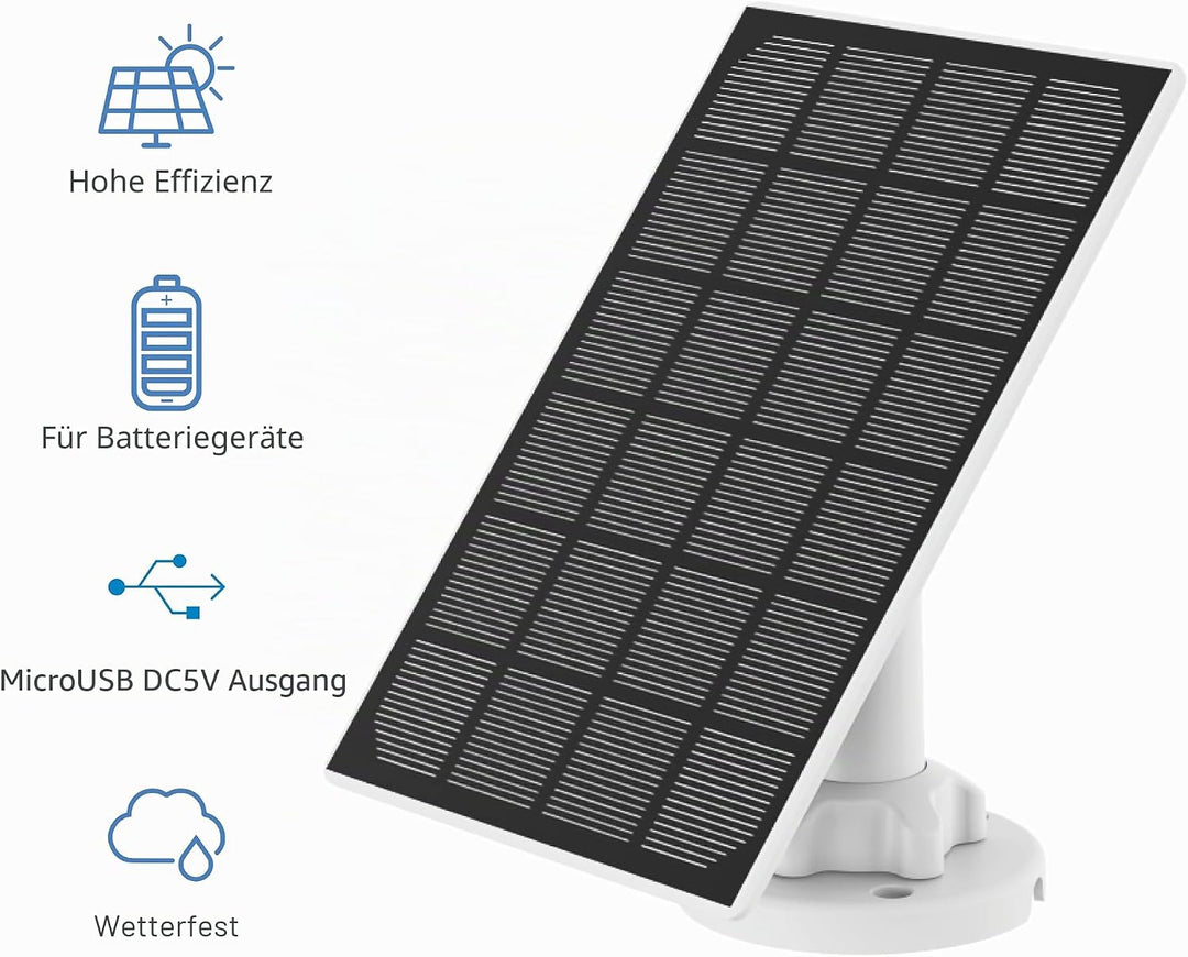 NIVIAN - Solarpanel für IP Überwachungskameras | Kompatibel mit Ezviz C3A und BC1C | Aussenbereich I