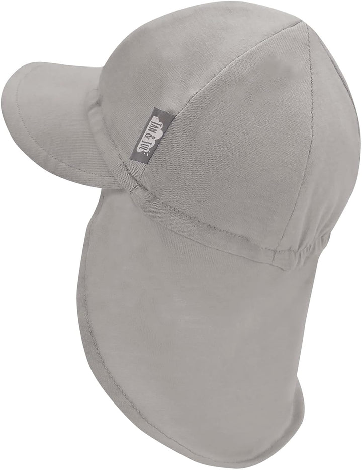 Jan &amp; Jul Sonnenhut aus Baumwolle mit UPF 50+ UV-Schutz für Baby Junge und Mädchen 6-24 Monate Grau,