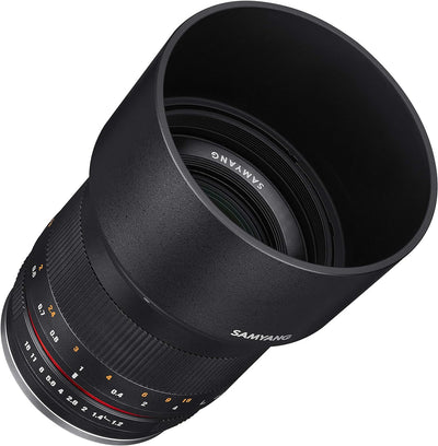 SAMYANG 7721 MF 50mm F1.2 APS-C Fuji X schwarz - manuelles Foto Objektiv mit 50mm Festbrennweite für