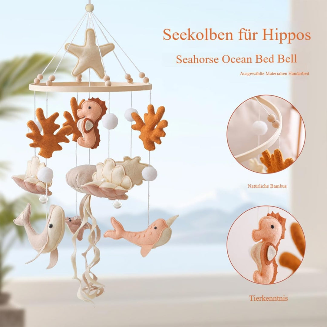 Mobile Baby Windspiele, Windspiel Rassel Babybett Mobile, Mädchen Bettglocke Anhänger Babybett Kinde