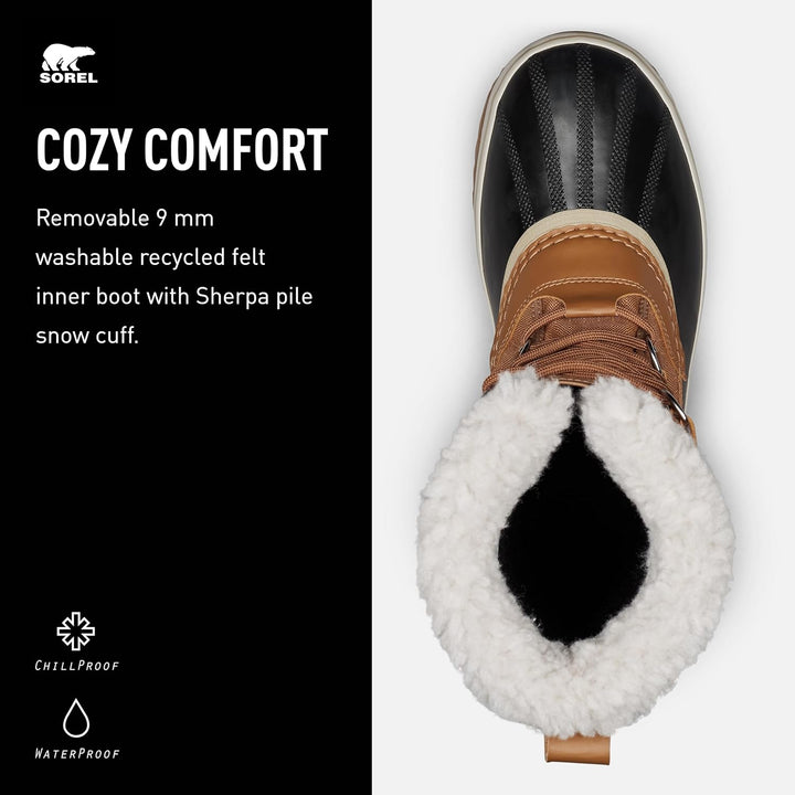 Sorel Herren-Winterstiefel, 1964 PAC NYLON WP 42.5 EU Braun Camel Brown X Black, 42.5 EU Braun Camel