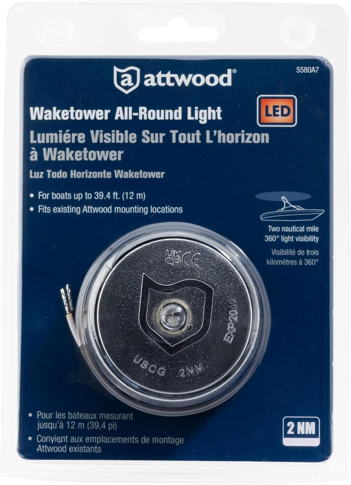 Attwood Marine Attwood LED WakeTower All Around Light - 2 Mile - 12V