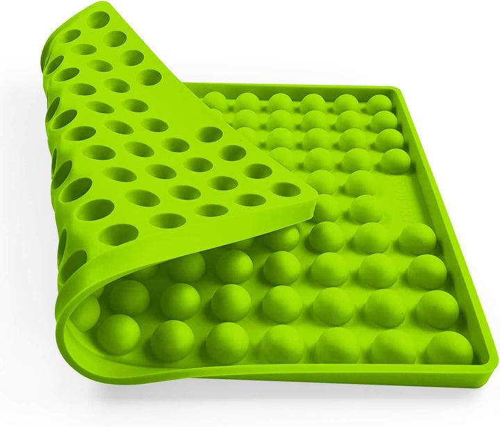 Collory® Backmatte Hundekekse für GROSSE HALBKUGEL (2cm Ø) Leckerlis, Silikon Backform, Backunterlag