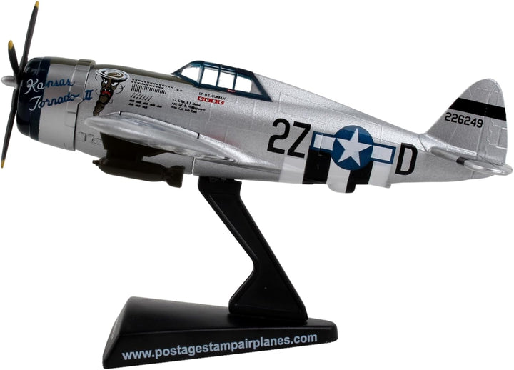 Daron PS5359-4 Postage Stamp Republic P-47 Thunderbolt Kansas Tornado II Scale 1/100