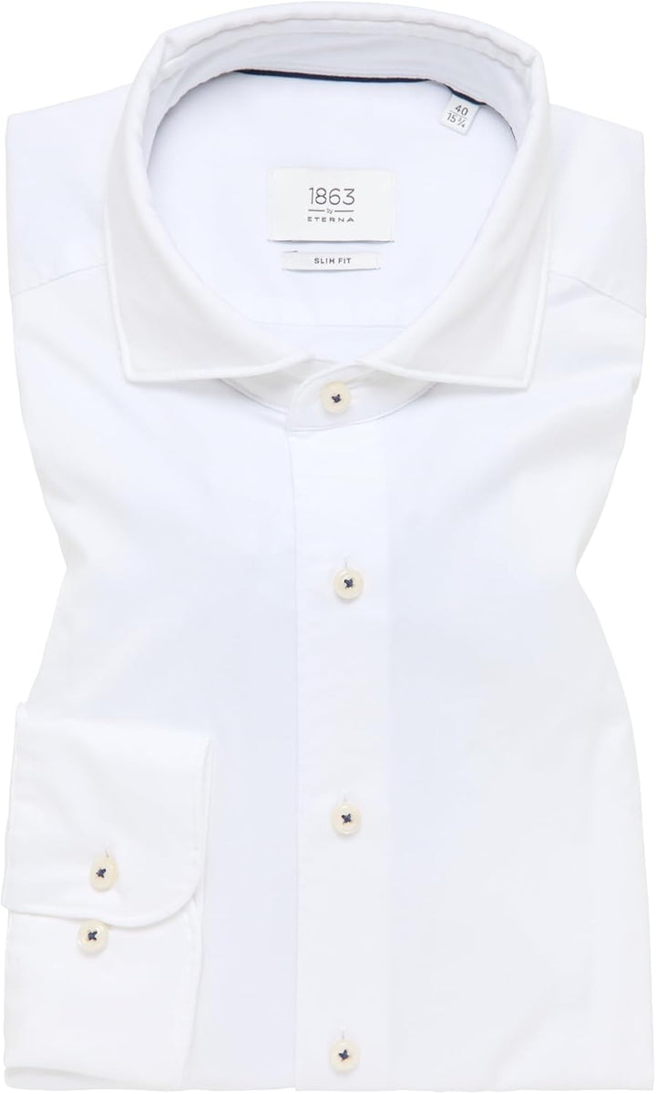 eterna Herren Soft Luxury Shirt Slim FIT 1/1 weiss 40_H_1/1