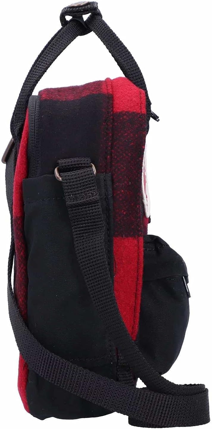Fjällräven Unisex Kånken Re-Wool Sling Schultertasche Einheitsgrösse Red-black (23329-320-550), Einh