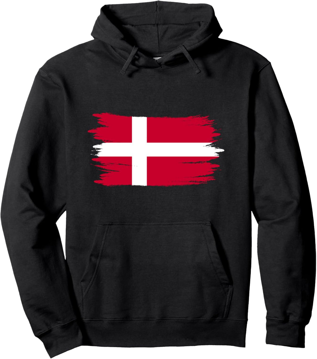 Dänemark Fahne Dänische Flagge Skandinavisch Wikinger Urlaub Pullover Hoodie