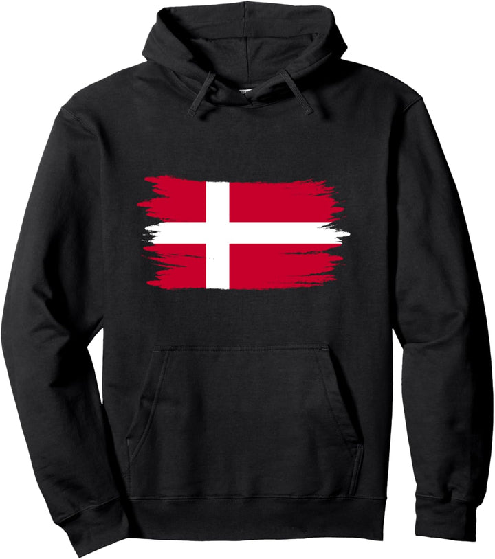 Dänemark Fahne Dänische Flagge Skandinavisch Wikinger Urlaub Pullover Hoodie