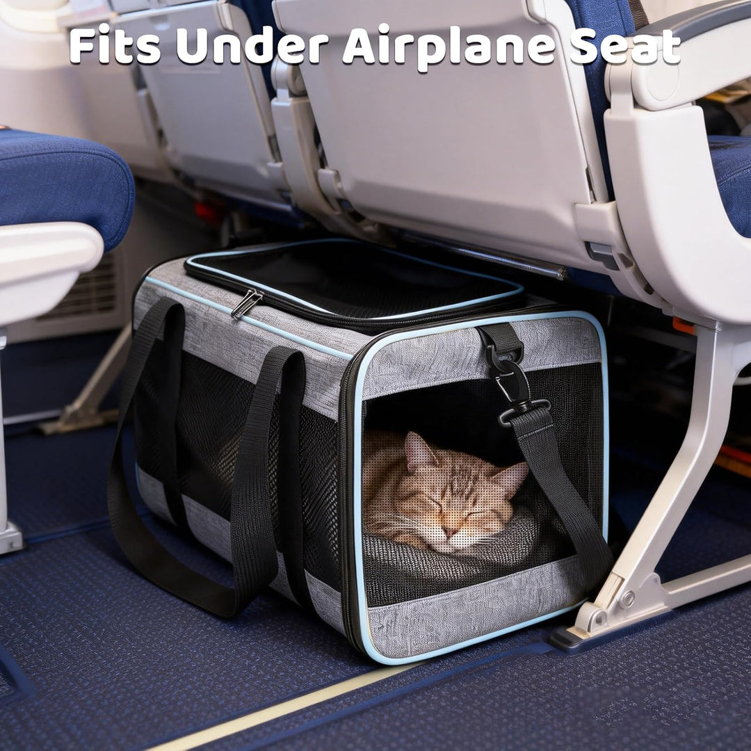 Transportbox Katze faltbar bis 7 kg mit 360° Belüftung Hundetasche | Hundetasche für Katzen kleine H
