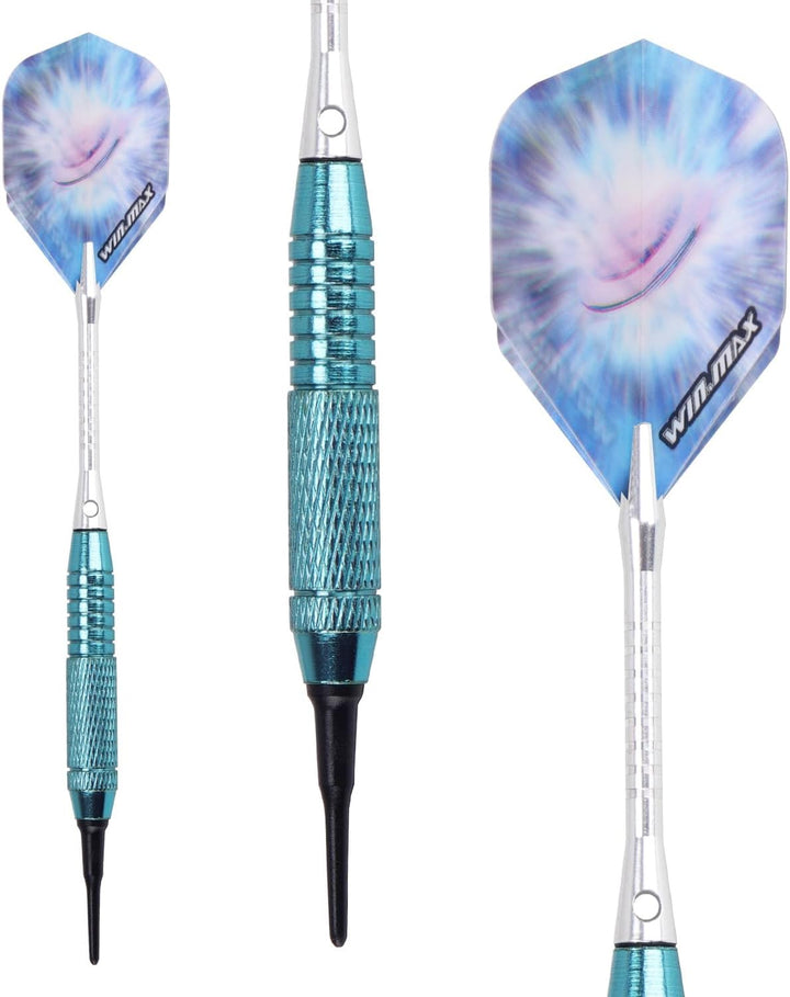 WIN.MAX Dartpfeile mit kunststoffspitze für elektronische dartscheibe 12 Stück Soft Darts Pfeile Set