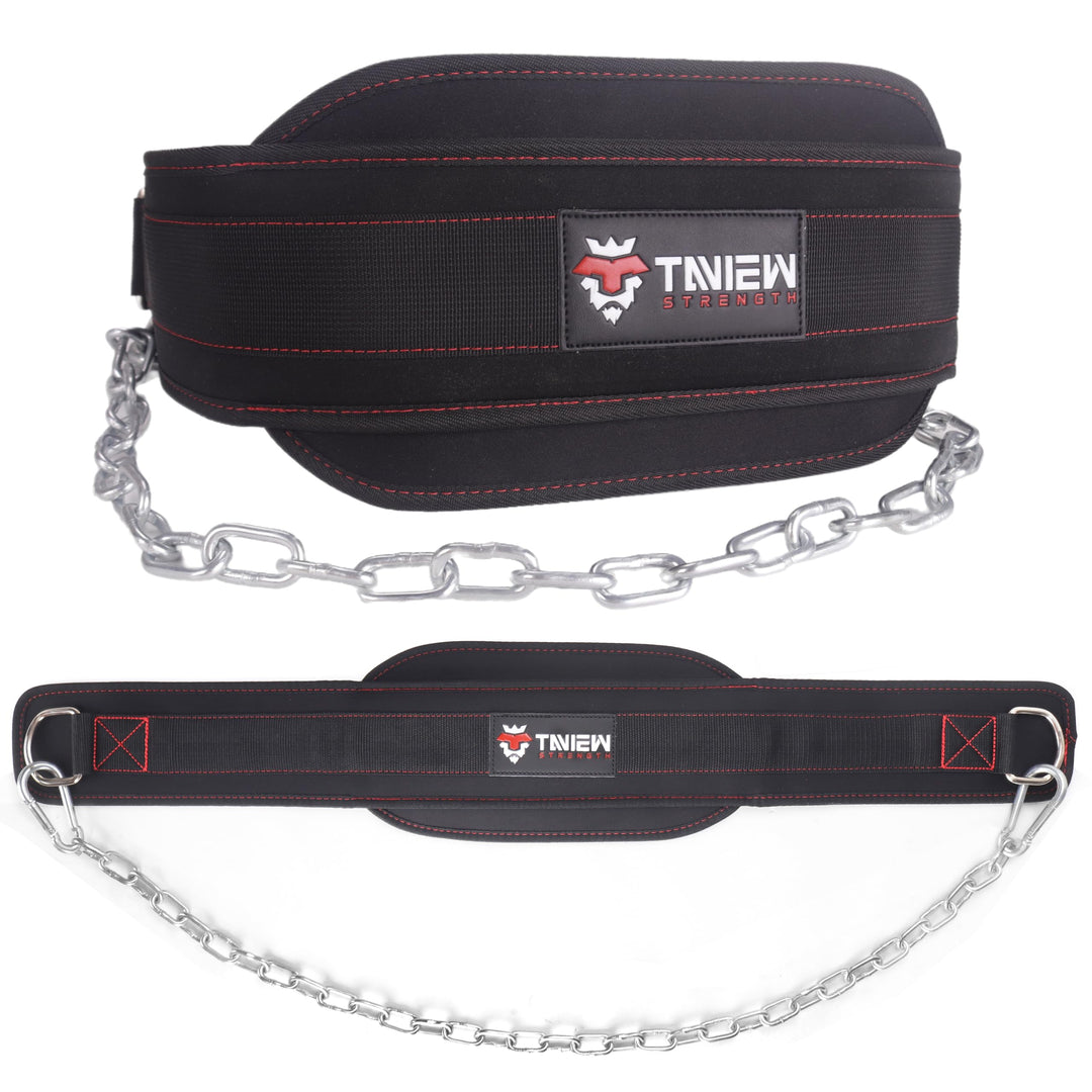 TAVIEW Dip Gürtel mit Kette Gewichteter Gürtel für Pullups mit Heavy Duty Dip Gürtel mit Kette Schwa