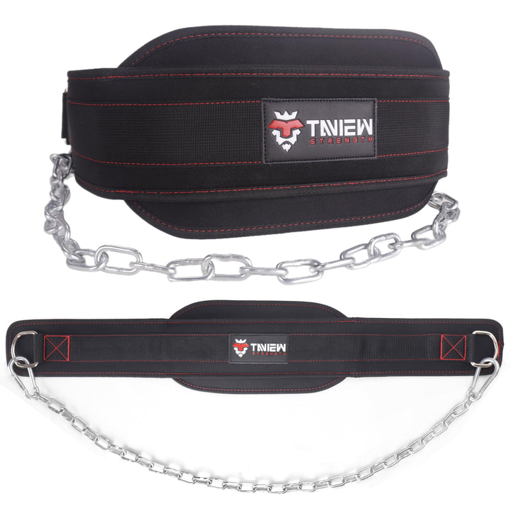 TAVIEW Dip Gürtel mit Kette Gewichteter Gürtel für Pullups mit Heavy Duty Dip Gürtel mit Kette Schwa