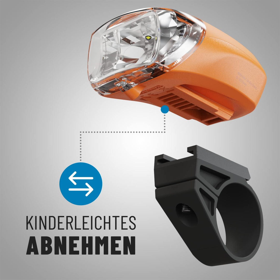 ABSINA LED Fahrradlicht Set USB aufladbar - 180 Lumen &amp; 50 Lux - Fahrradbeleuchtung Set StVZO zugela