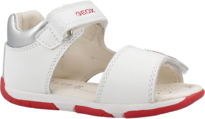 Geox Mädchen B Tapuz Girl Sandal 19 EU White Red, 19 EU White Red