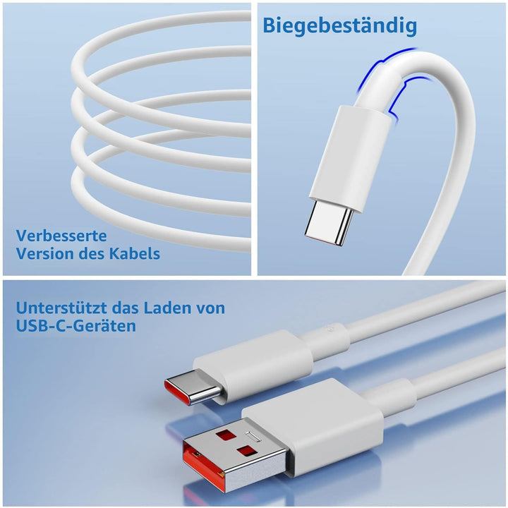 120W USB Ladegerät für Xiaomi 13 Pro 12T Pro 11T Pro Redmi Note 12 Pro+ 11 Pro+ 5G, Turbo Hyper Char