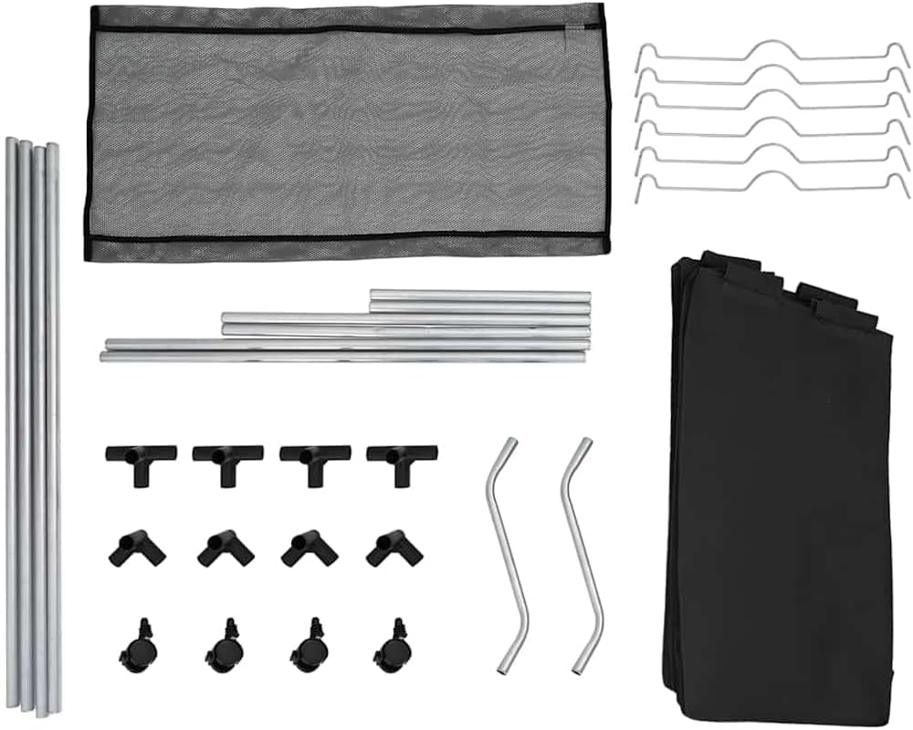 vidaXL Wäschekorb mit 3 Taschen Rollen Wäschewagen Wäschesammler Wäschesortierer Wäschebox Wäschesac
