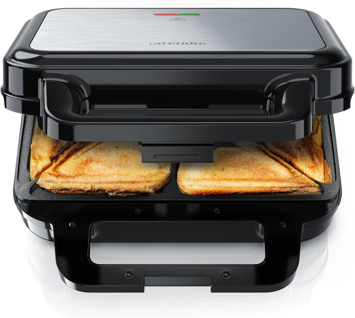 Arendo - Sandwichmaker mit abnehmbaren Platten - Antihaftbeschichtung - BPA und PFOA frei - Temperat