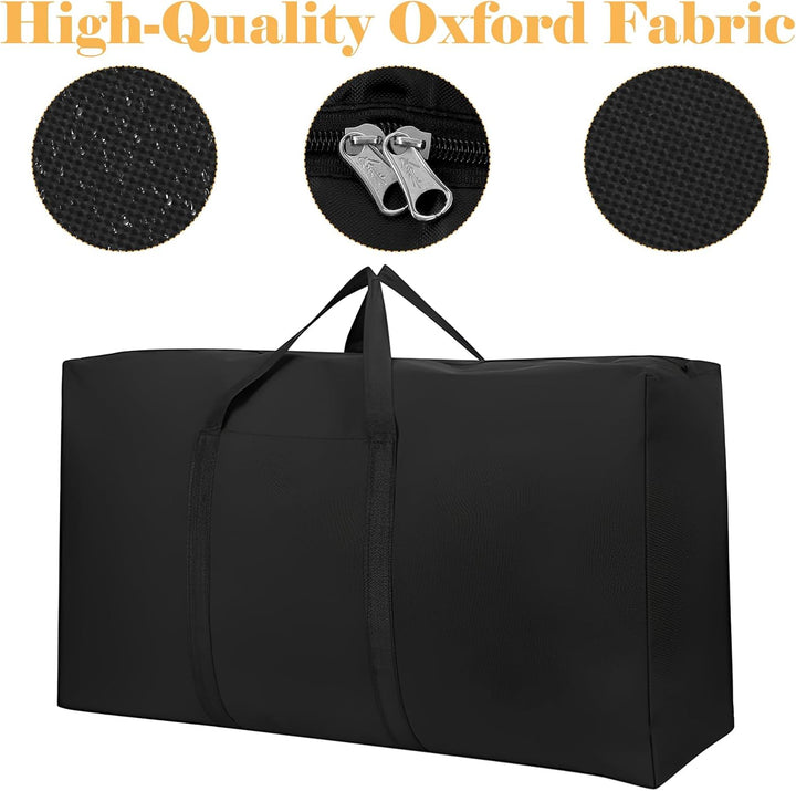 WOPPLXY Aufbewahrungstasche 6er Set, 180L, Schwarz, 100x60x30 cm | 6 extra grosse 180L Taschen aus O