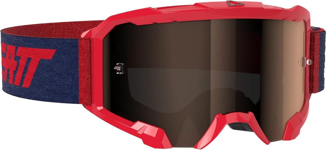 Leatt Velocity 4.5 Iriz Motocross Brille (Red/Blue,One Size)