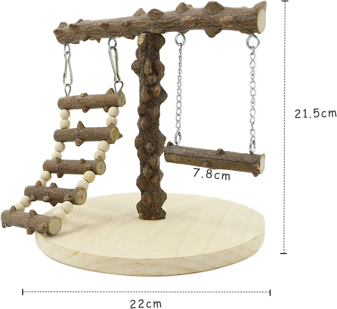 Wellensittich Spielplatz Vogel-Spielplatz mit Spielzeug Leiter Erklimmen Schaukel für Nymphensittich