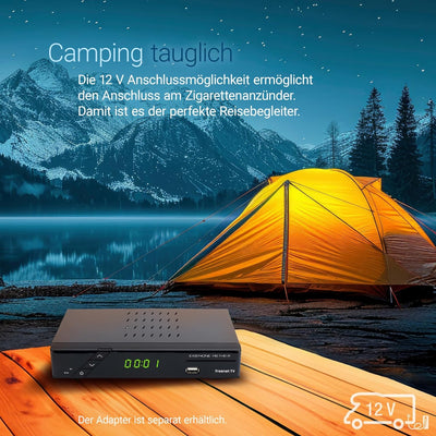 Set-ONE EasyOne 740 HD DVB-T2 Receiver, Freenet TV (Private Sender in HD), Full-HD 1080p, HDMI, USB