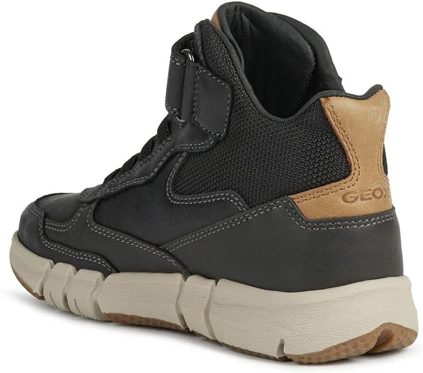 Geox Jungen J Flexyper Boy E Backpacking Boot, Schwarz